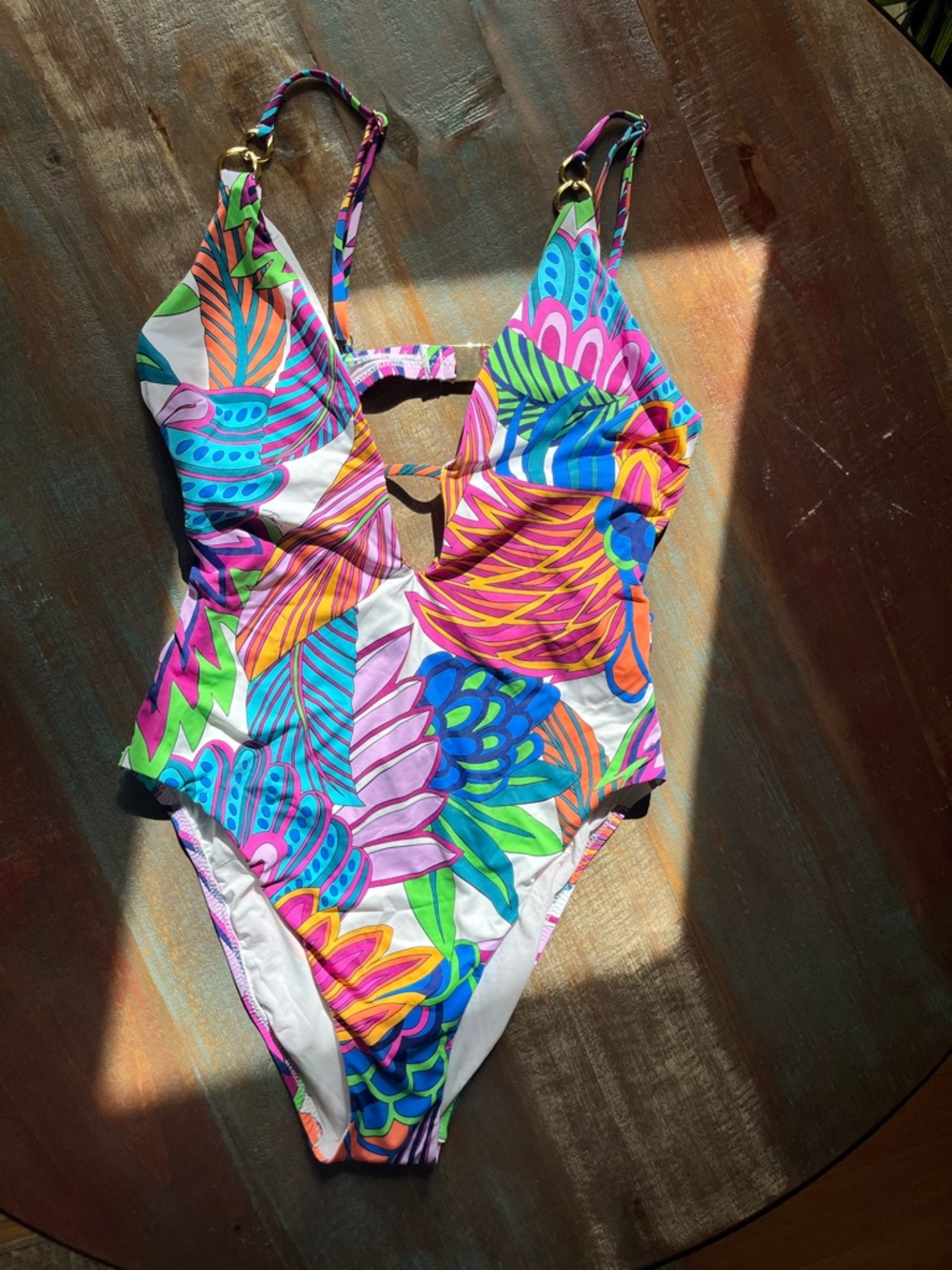 Trina Turk Multicolor Tropical Floral Kids One-Piece Swimsuit